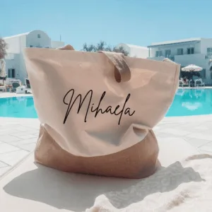 Torba za plažu Mix juta i tkanina