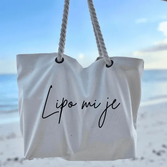 Torba za plažu špage "lipo mi je"